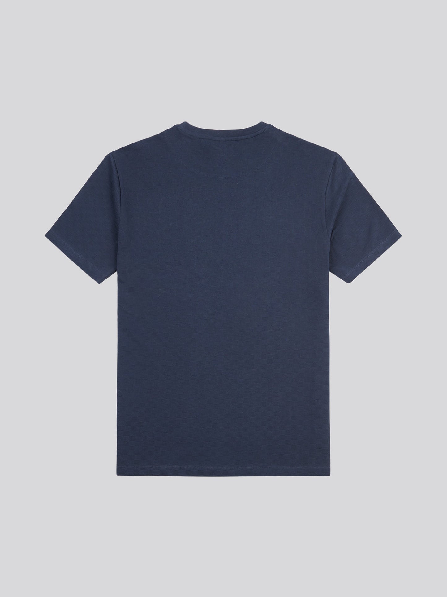 Mens Check Texture T-Shirt in Dark Sapphire Navy / Haute Red DHM