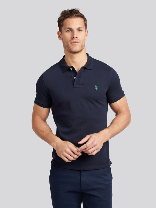Mens Life Polo Shirt in Dark Sapphire Navy