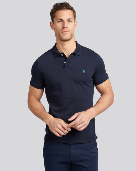 Mens Life Polo Shirt in Dark Sapphire Navy