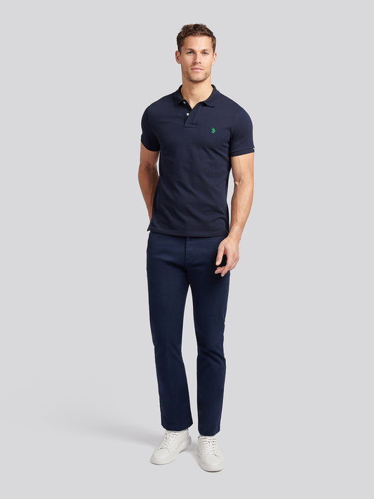 Mens Life Polo Shirt in Dark Sapphire Navy