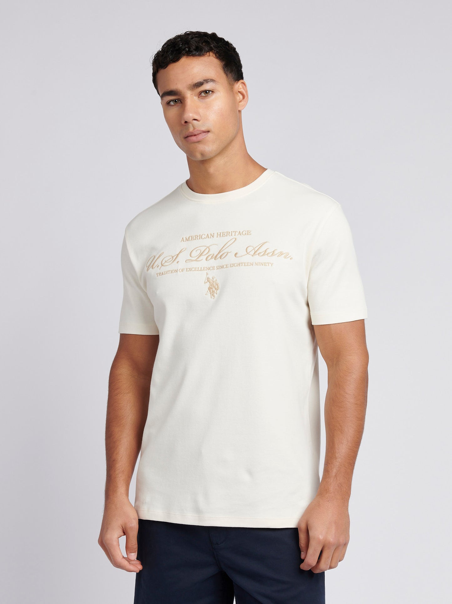 Mens Premium Graphic T-Shirt in Whisper White