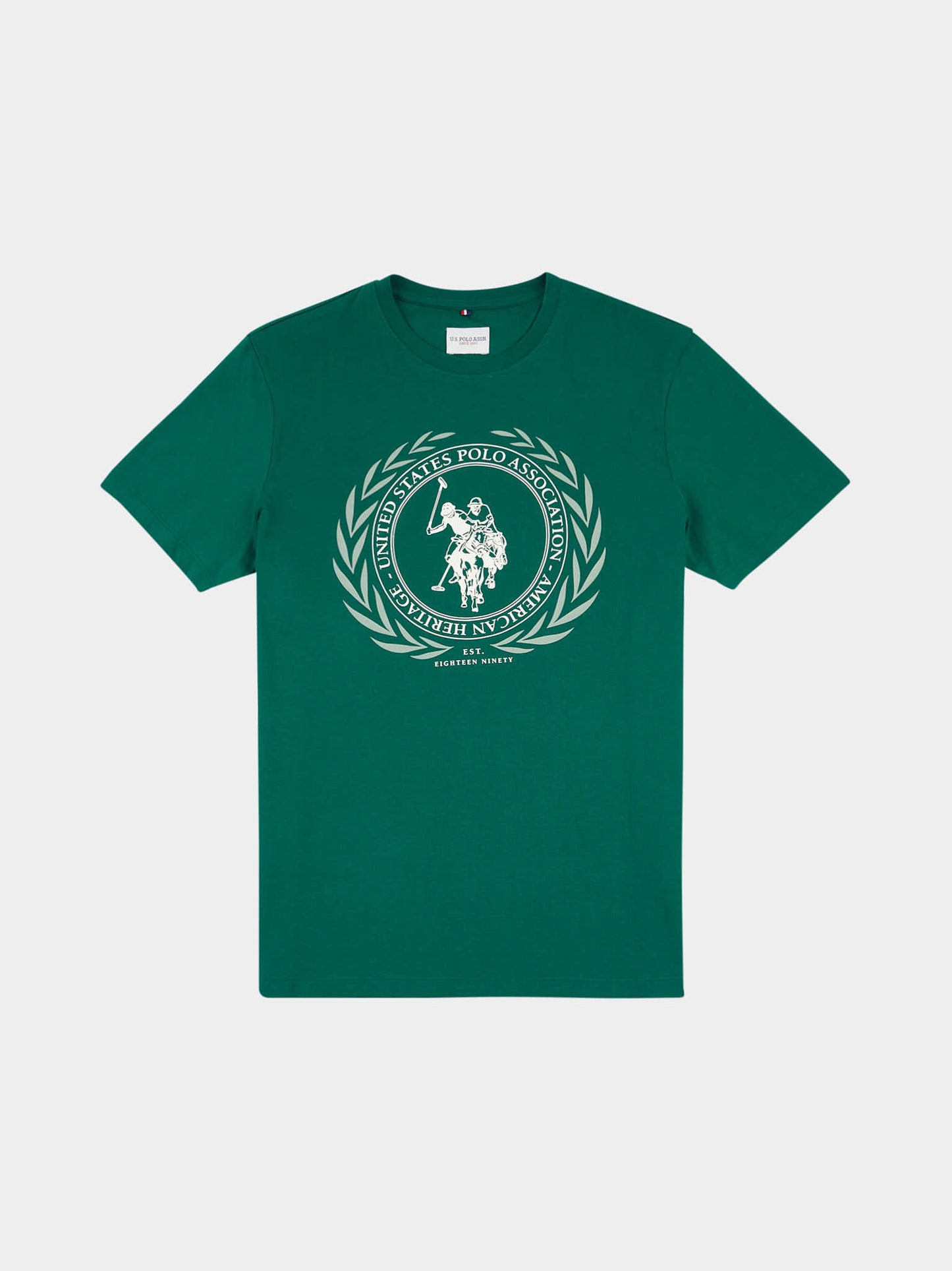 Mens Crest Graphic T-Shirt in Rain Forest