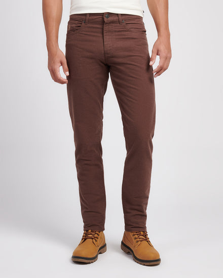 Mens Moleskin 5 Pocket Trouser in Chocolate Martini
