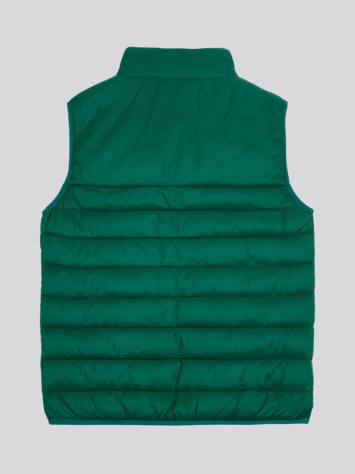 Mens Panelled Quilted Gilet in Rain Forest