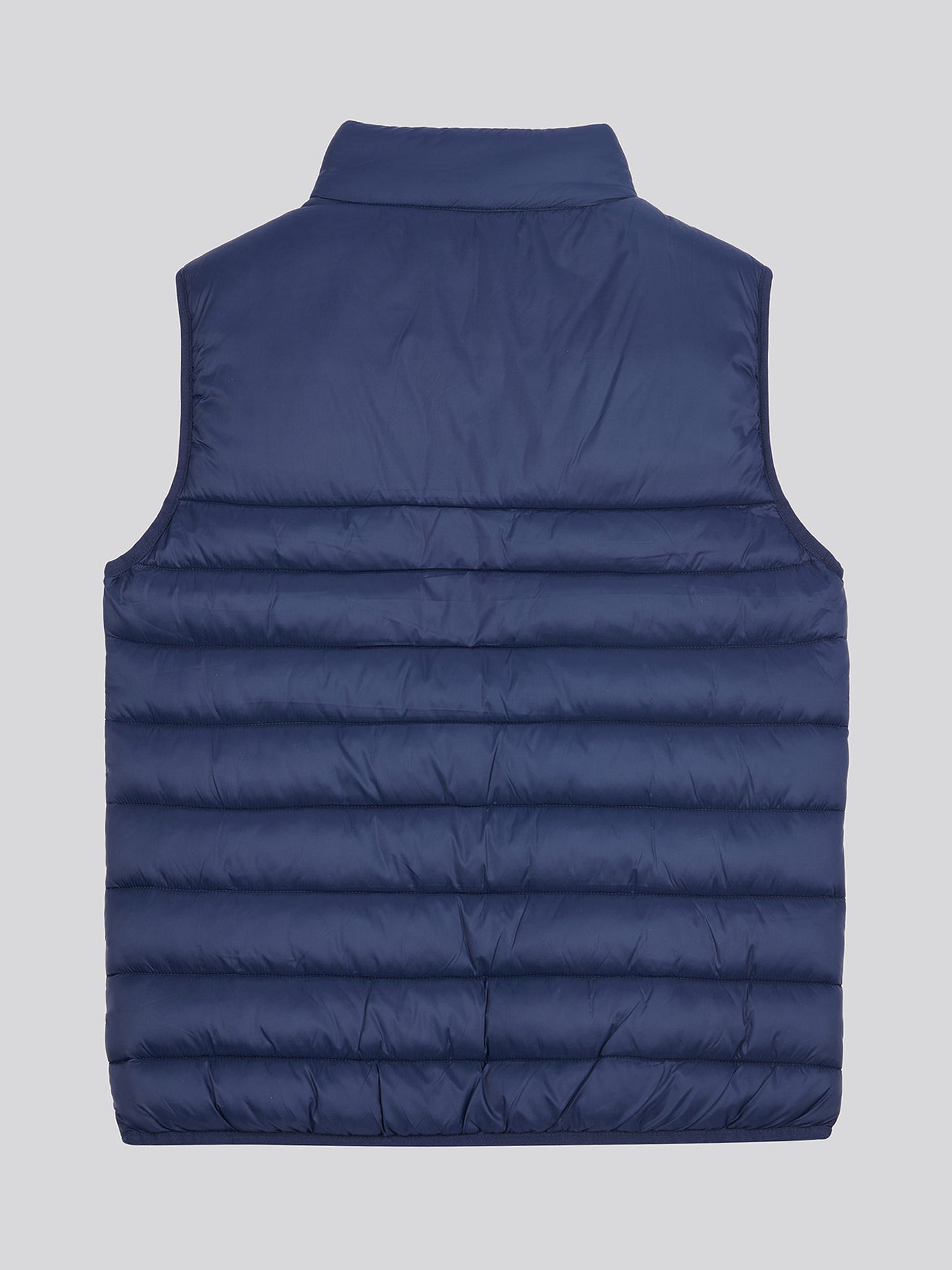 Mens Panelled Quilted Gilet in Dark Sapphire Navy / Haute Red DHM