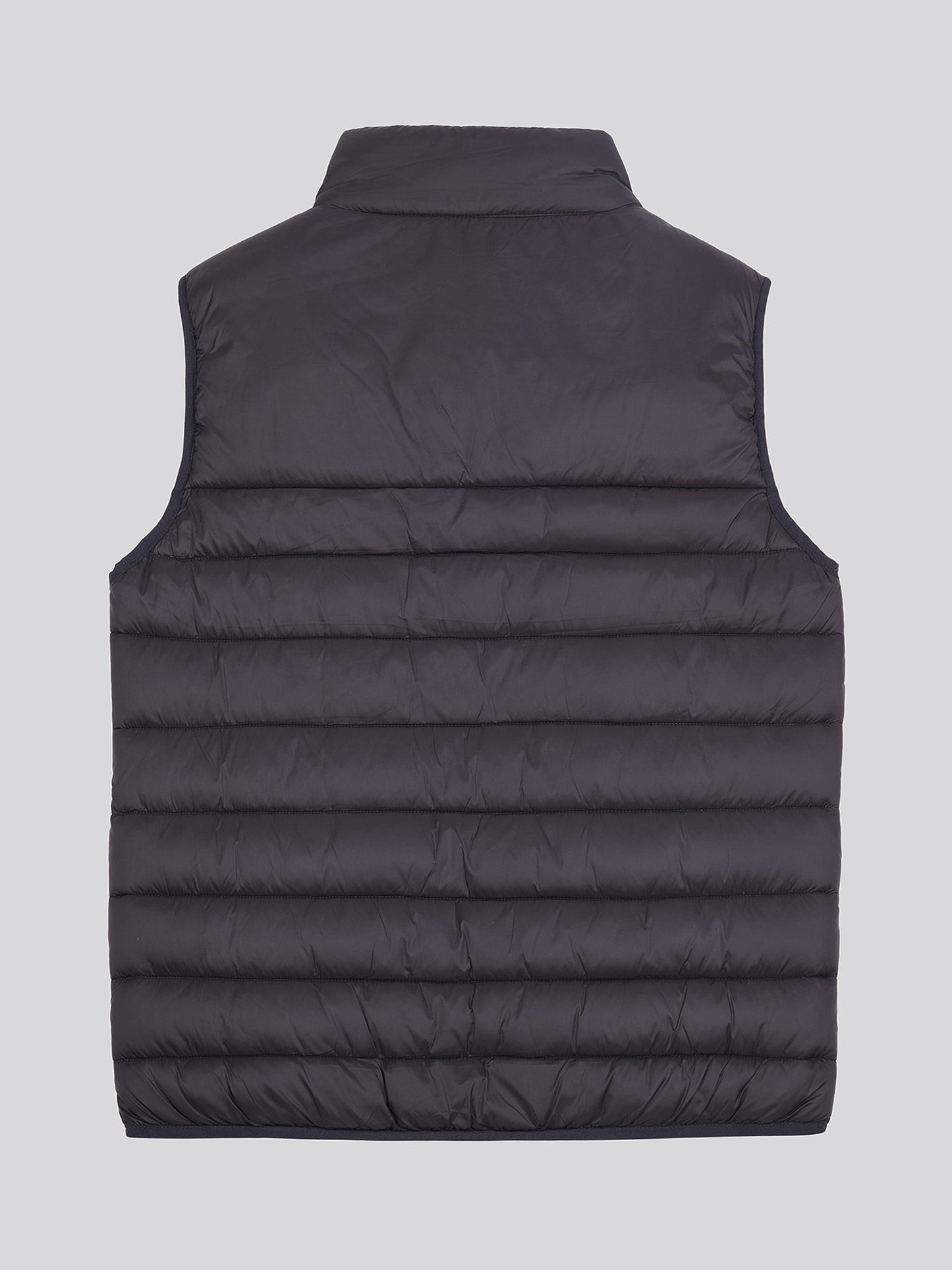 Mens Panelled Quilted Gilet in Black Bright White DHM