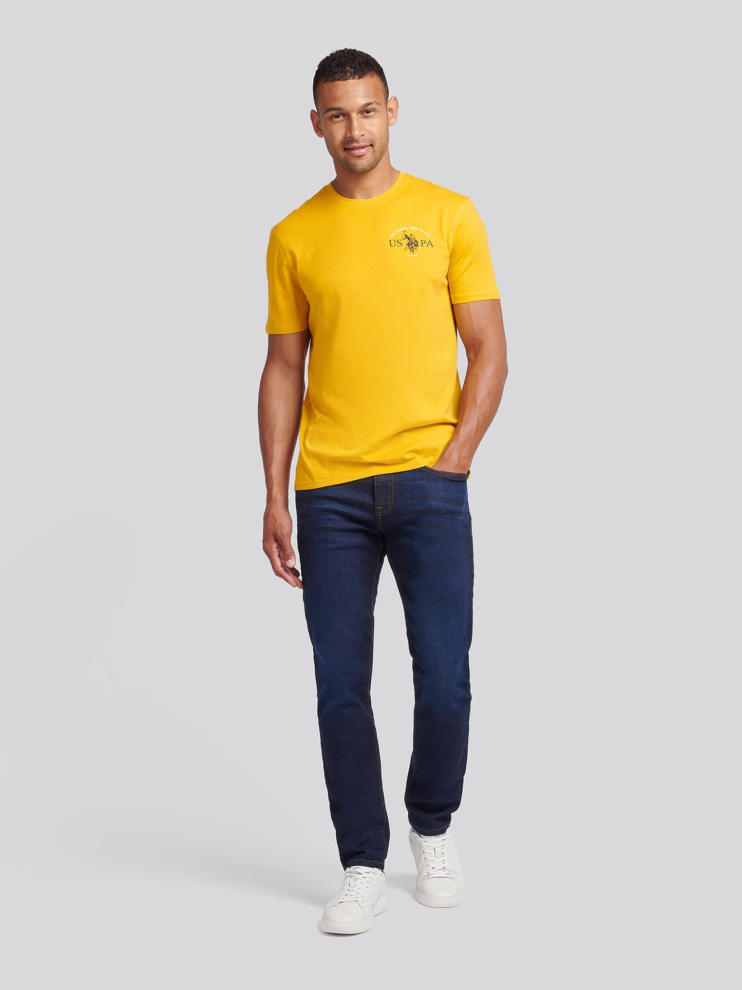 Mens Back Graphic T-Shirt in Mango Mojito