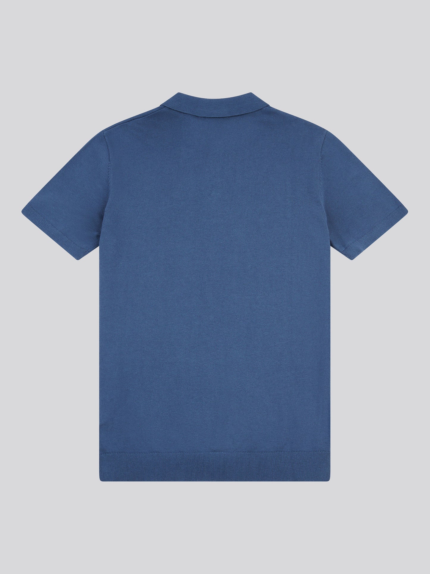 Mens Combed Cotton Polo Shirt in Vintage Indigo