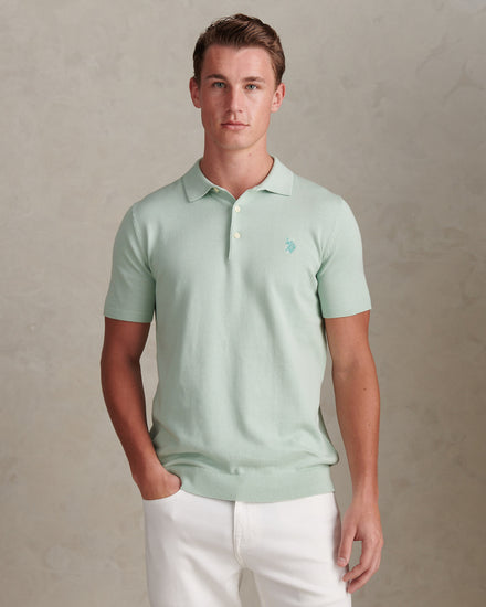 Mens Combed Cotton Polo Shirt Aqua Foam