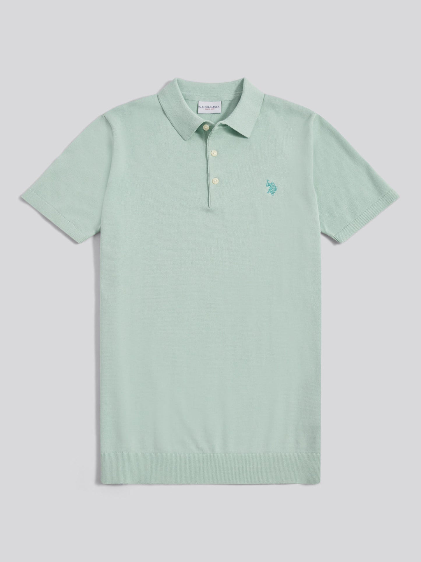Mens Combed Cotton Polo Shirt Aqua Foam