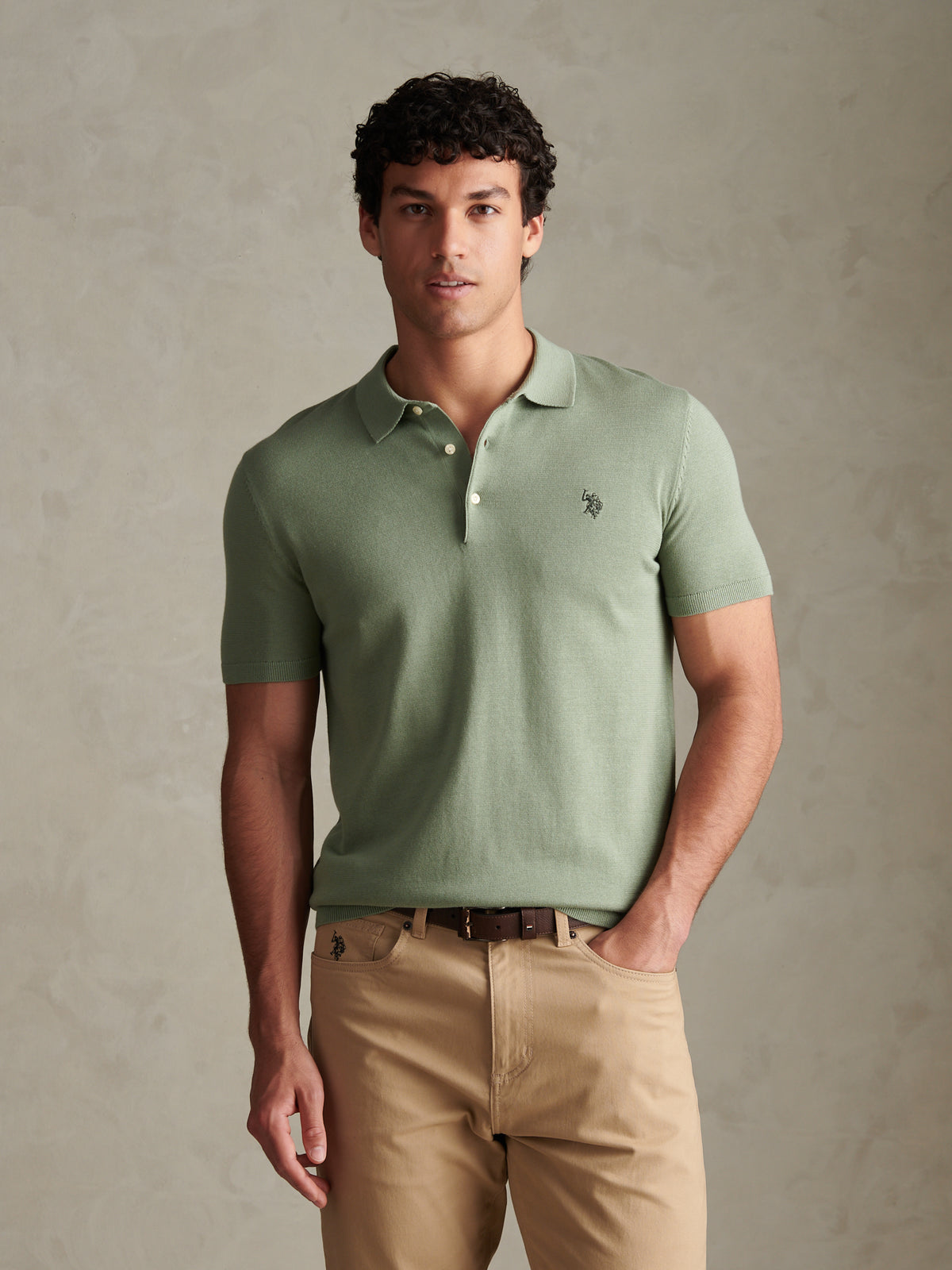 Mens Combed Cotton Polo Shirt Lily Pad