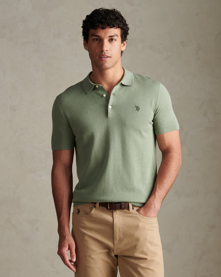 Mens Combed Cotton Polo Shirt Lily Pad