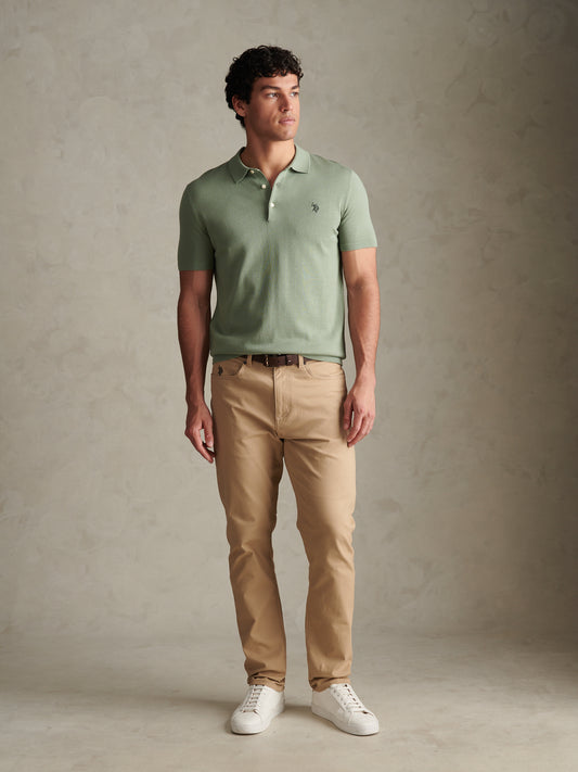 Mens Combed Cotton Polo Shirt Lily Pad