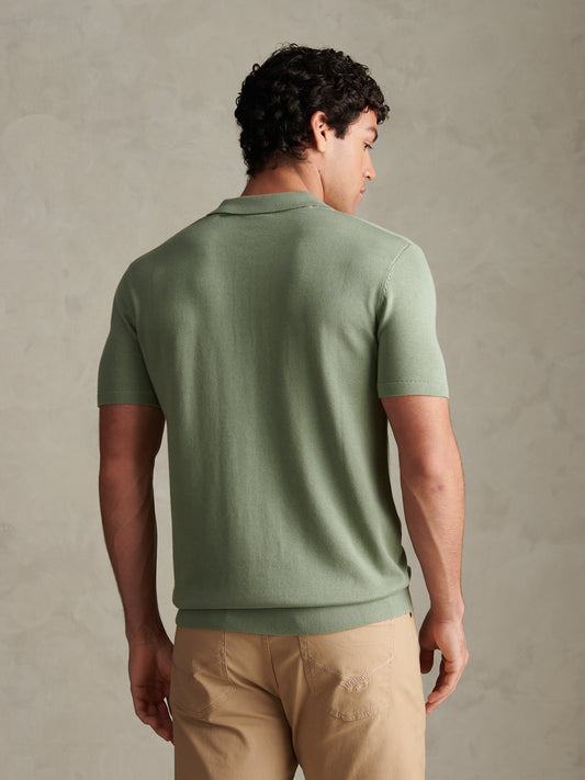 Mens Combed Cotton Polo Shirt Lily Pad