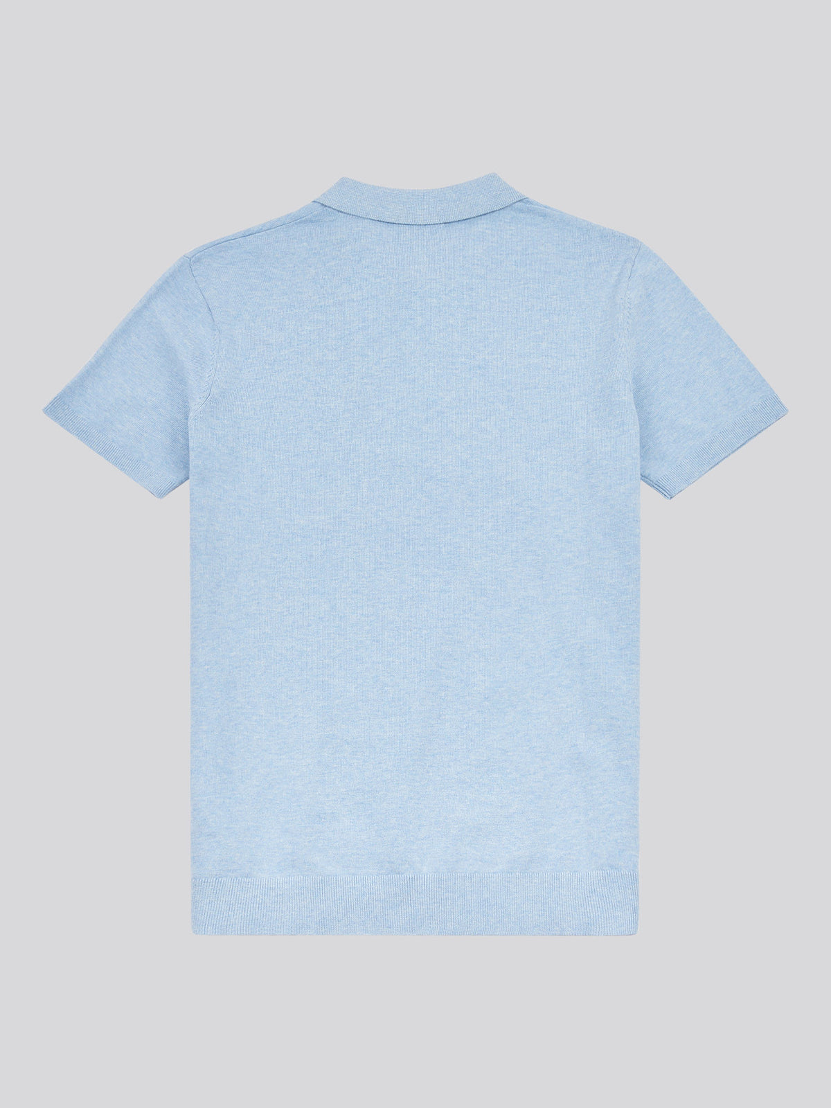 Mens Combed Cotton Polo Shirt Parisian Blue Marl