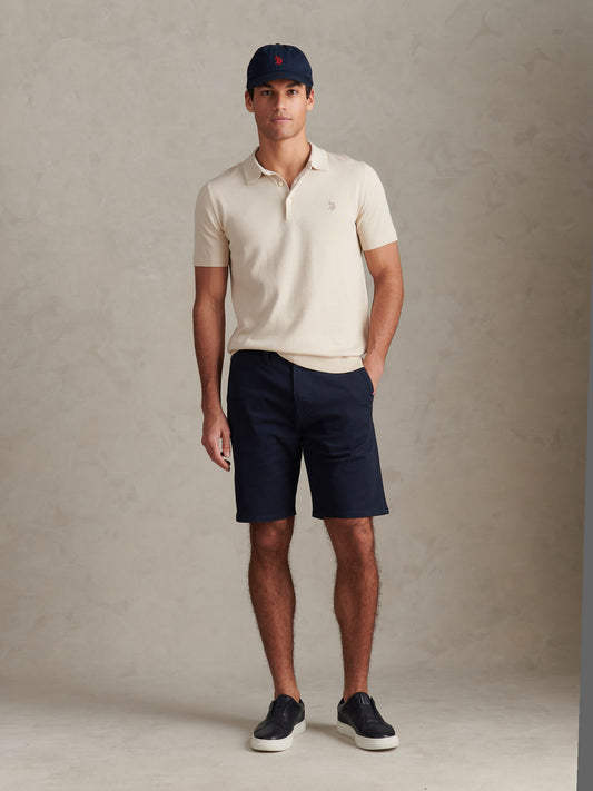Mens Combed Cotton Polo Shirt Beige