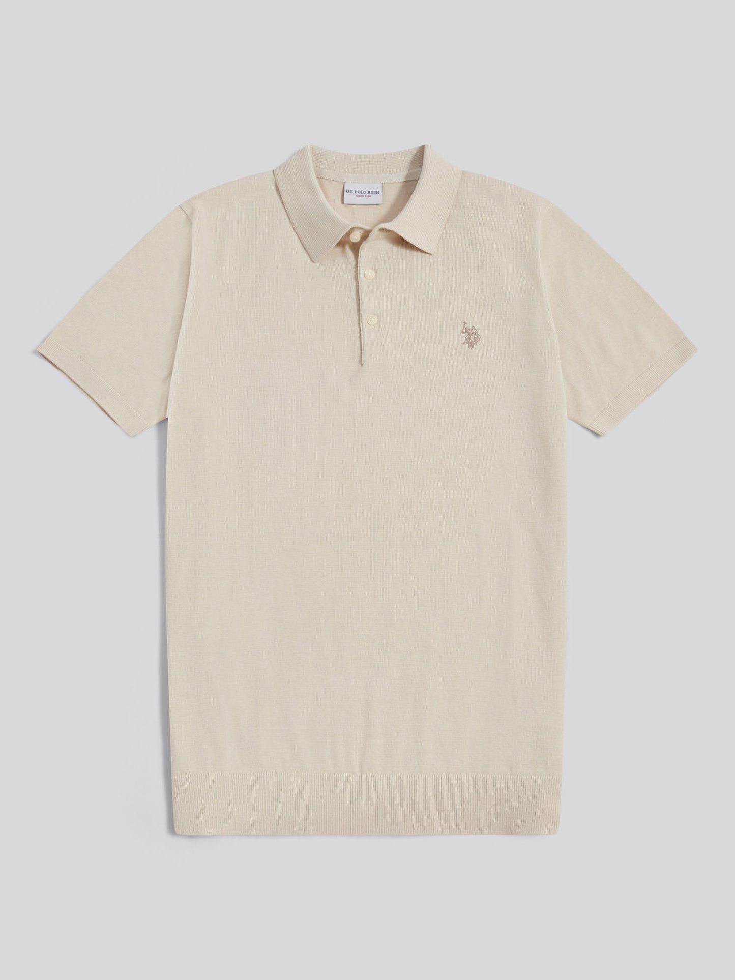 Mens Combed Cotton Polo Shirt Beige