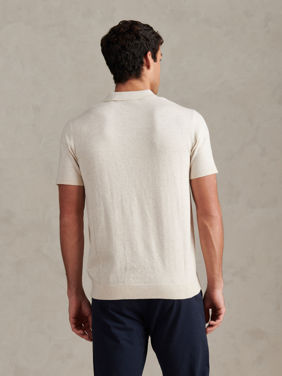 Mens Combed Cotton Polo Shirt Birch Marl