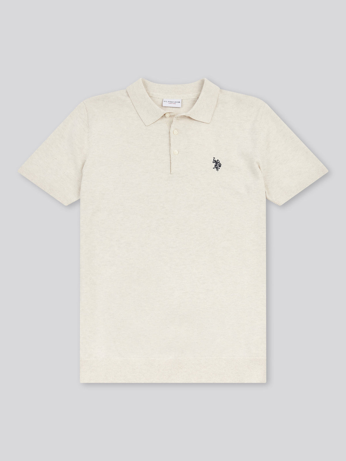 Mens Combed Cotton Polo Shirt Birch Marl