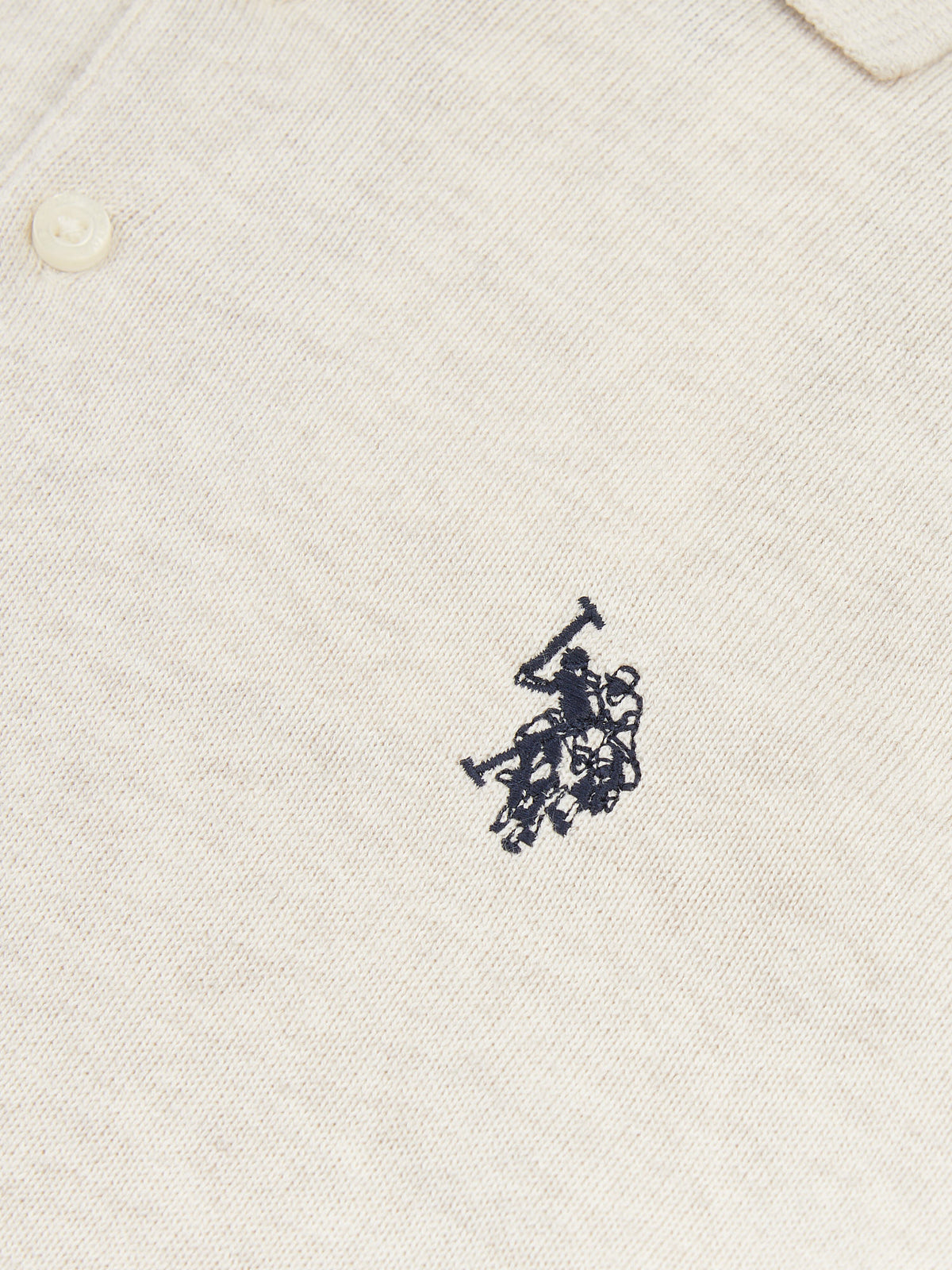 Mens Combed Cotton Polo Shirt Birch Marl