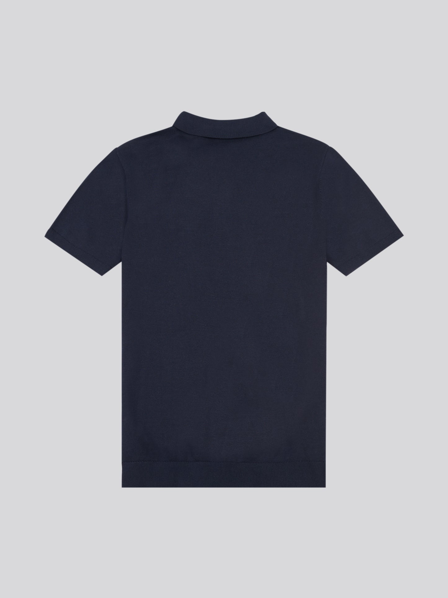 Mens Combed Cotton Polo Shirt in Dark Sapphire Navy / Multi Coloured DHM