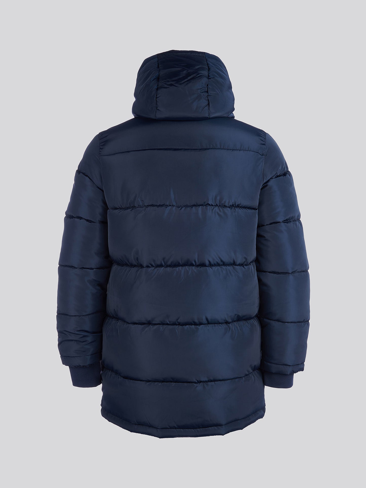 Mens Classic Longlined Puffer Jacket in Dark Sapphire Navy