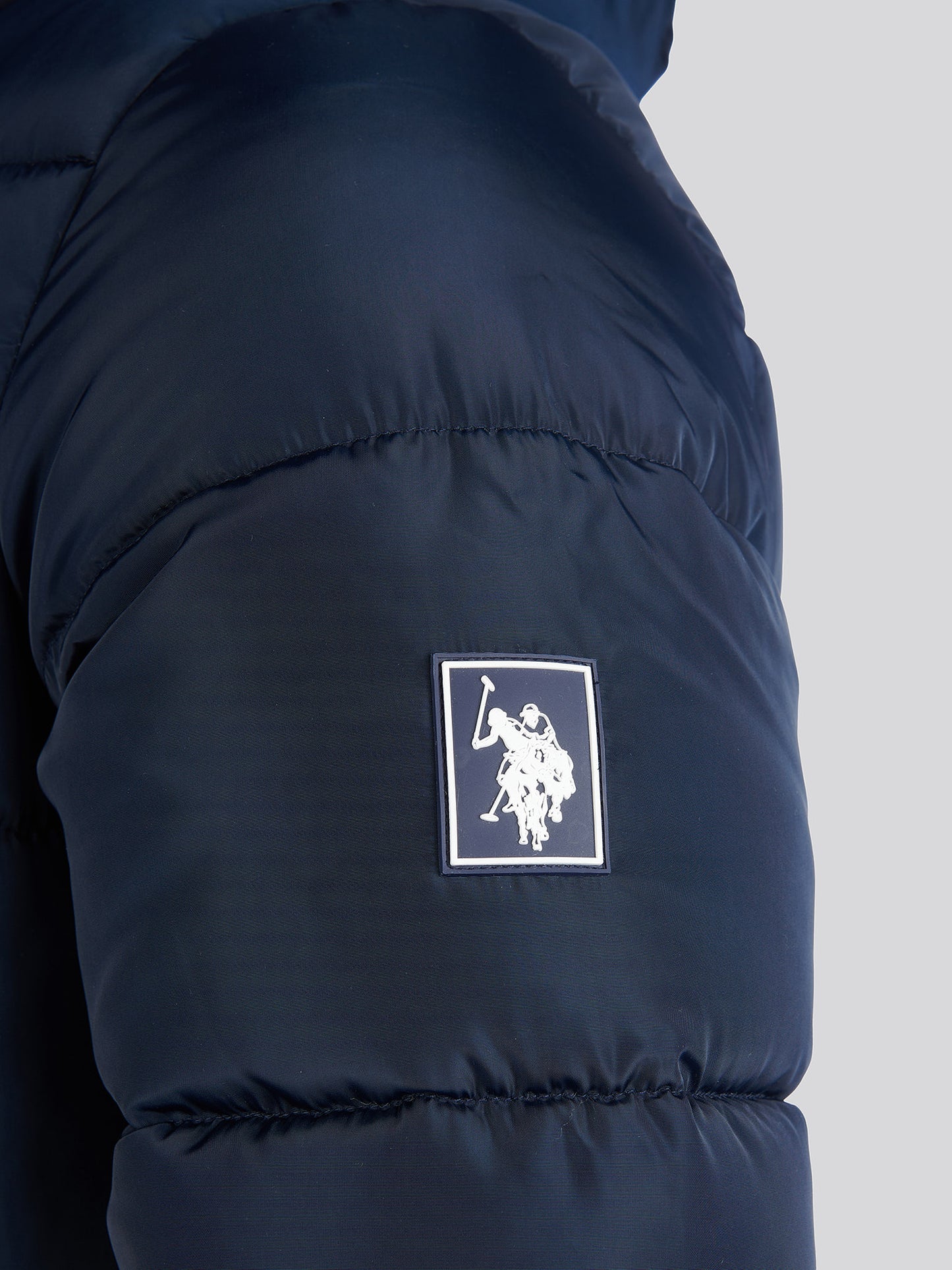 Mens Classic Longlined Puffer Jacket in Dark Sapphire Navy