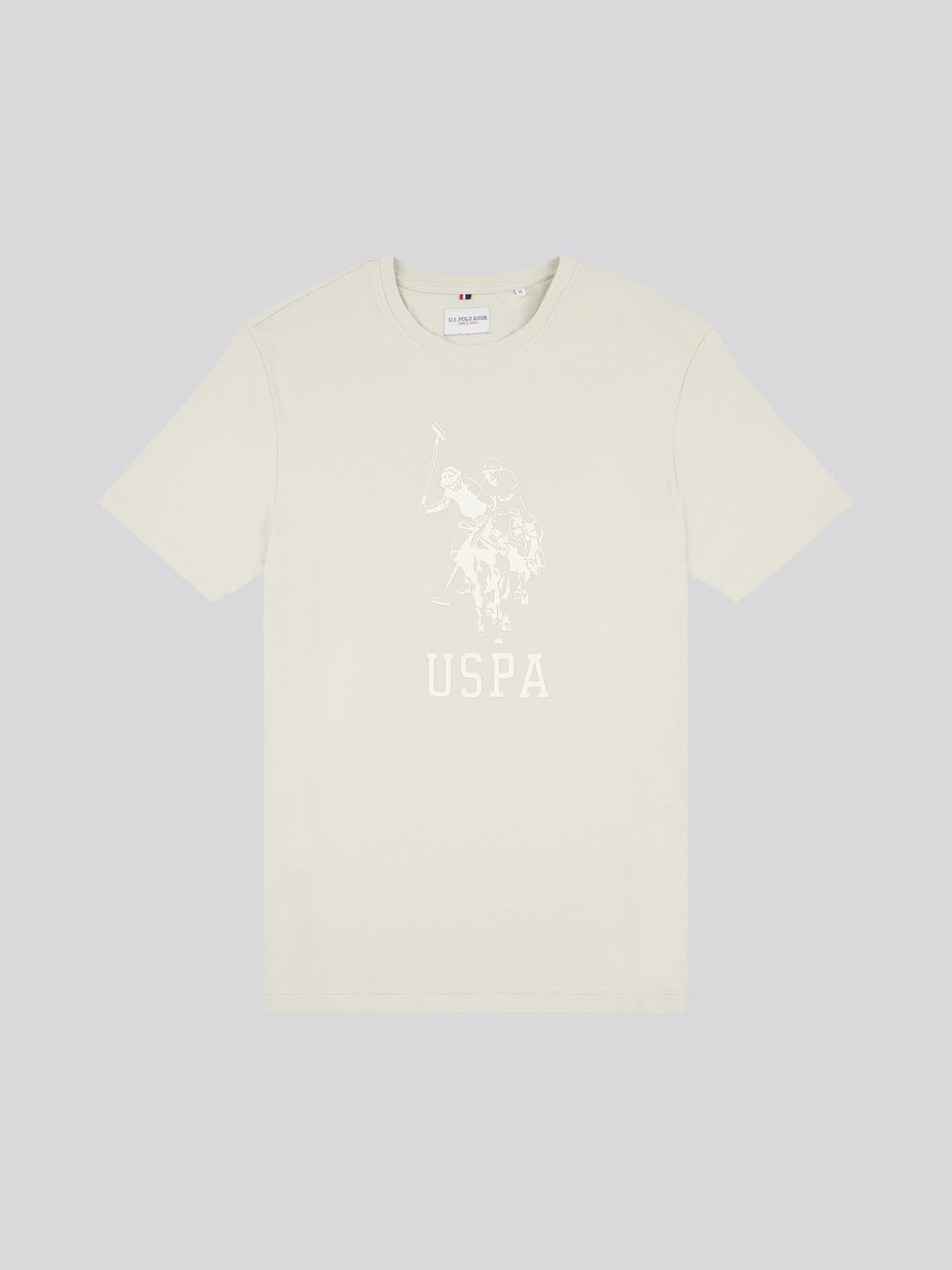 Mens Double Horsemen Statement T-Shirt in Moonstruck