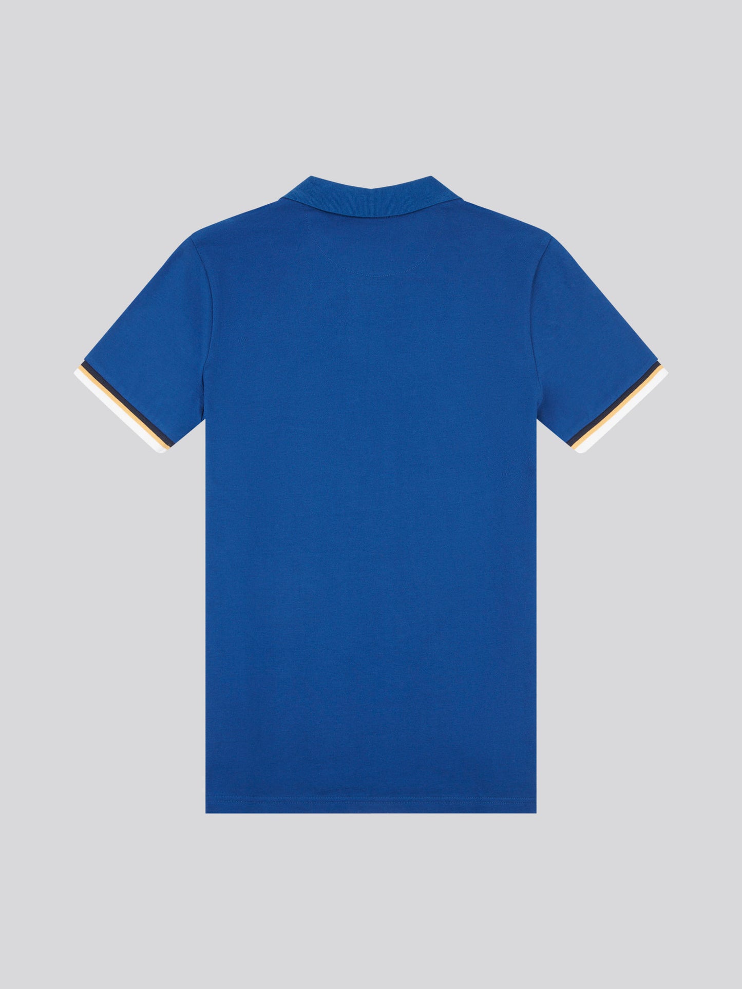 Mens Pop Colour Pique Polo Shirt in Navy Peony