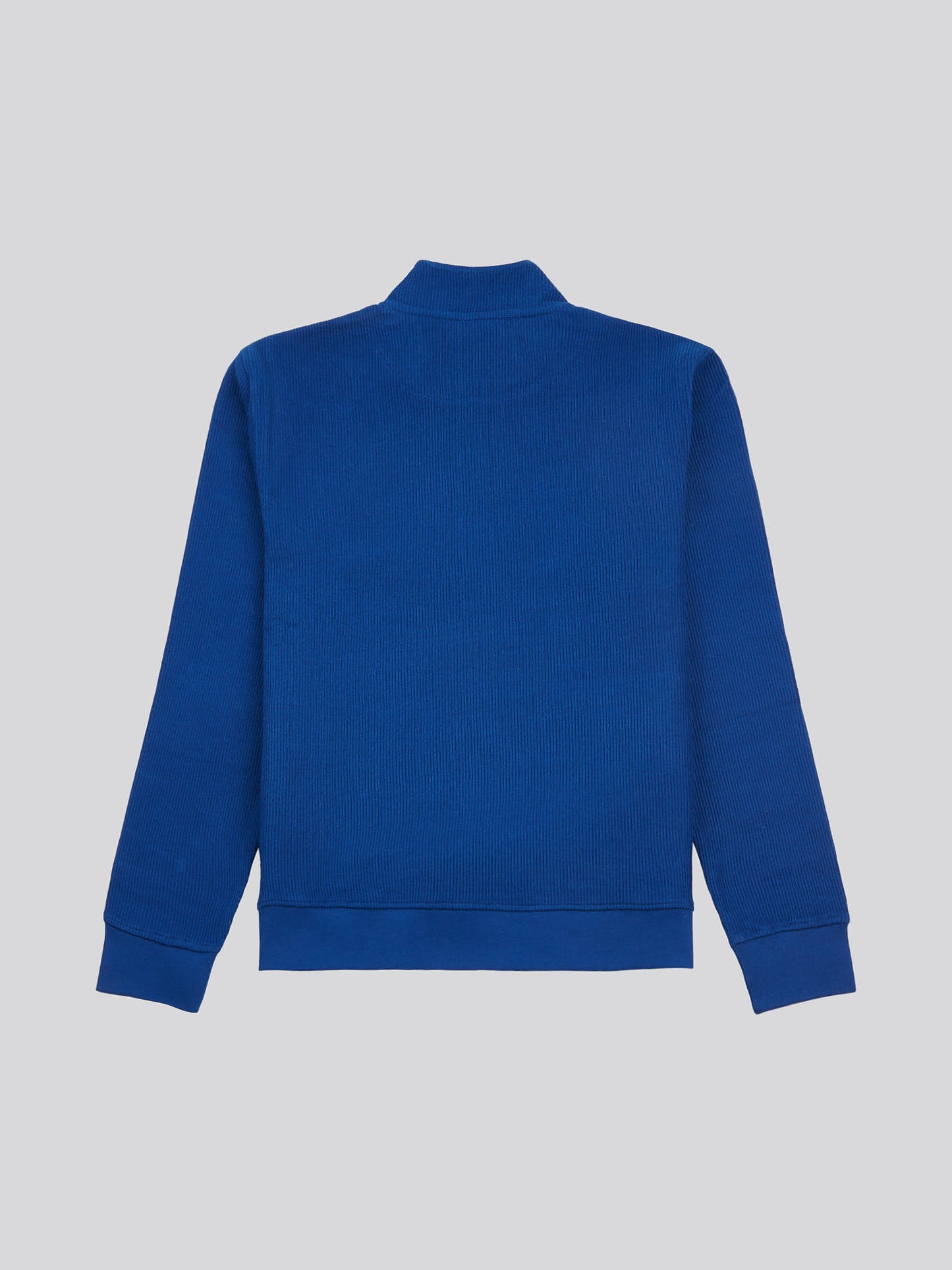 Mens French Rib ¼ Zip Sweatshirt in Navy Peony