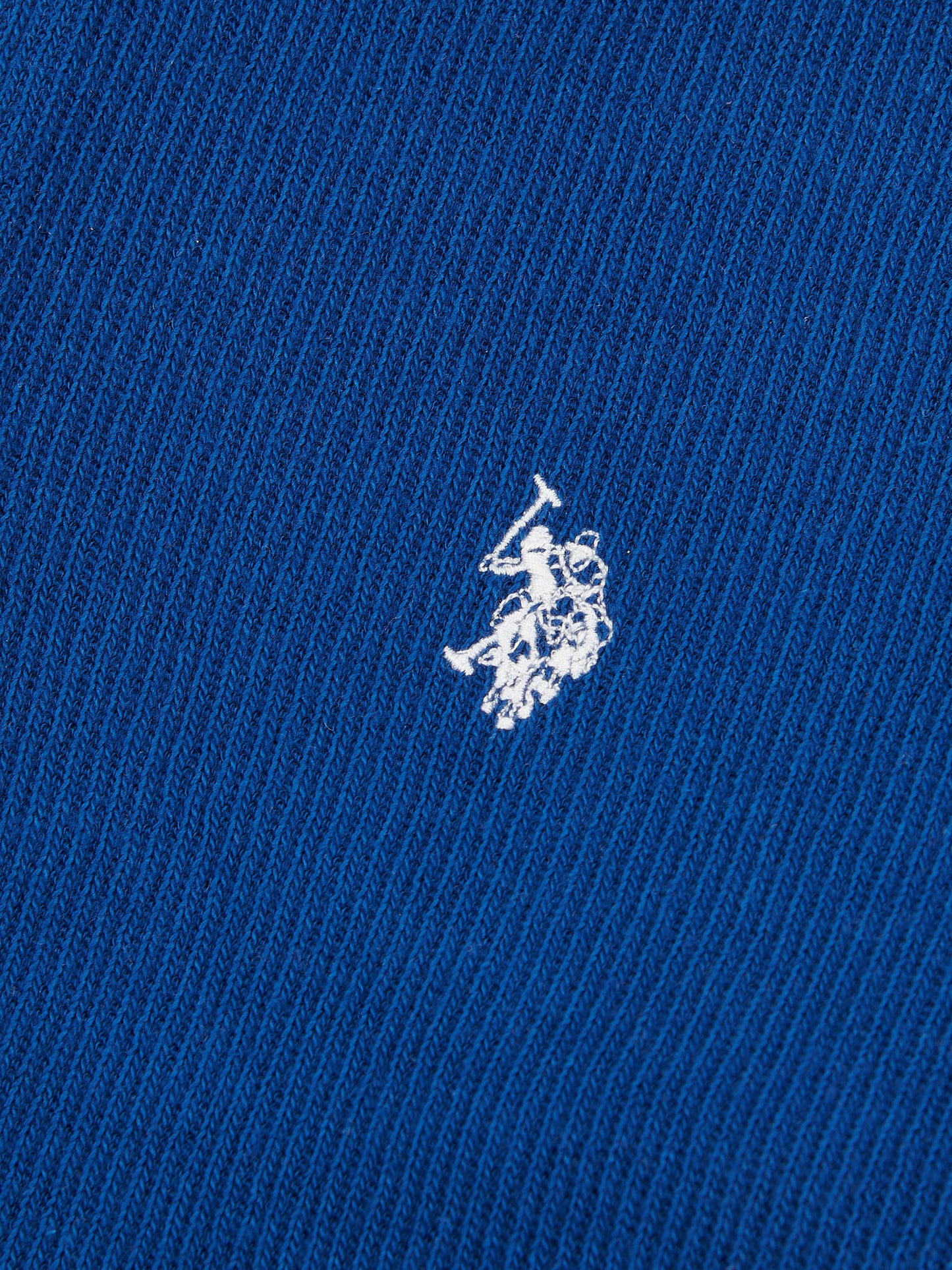 Mens French Rib ¼ Zip Sweatshirt in Navy Peony