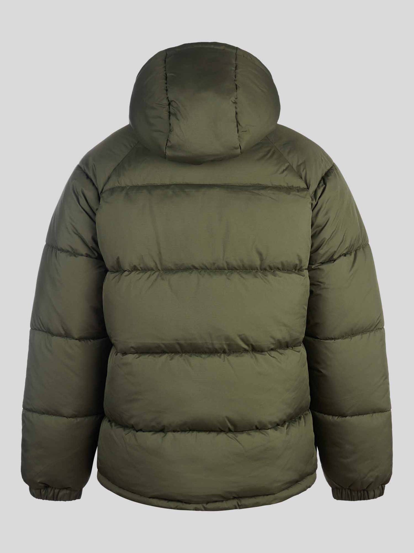 Mens Ripstop Hooded Puffer Jacket in Forest Night