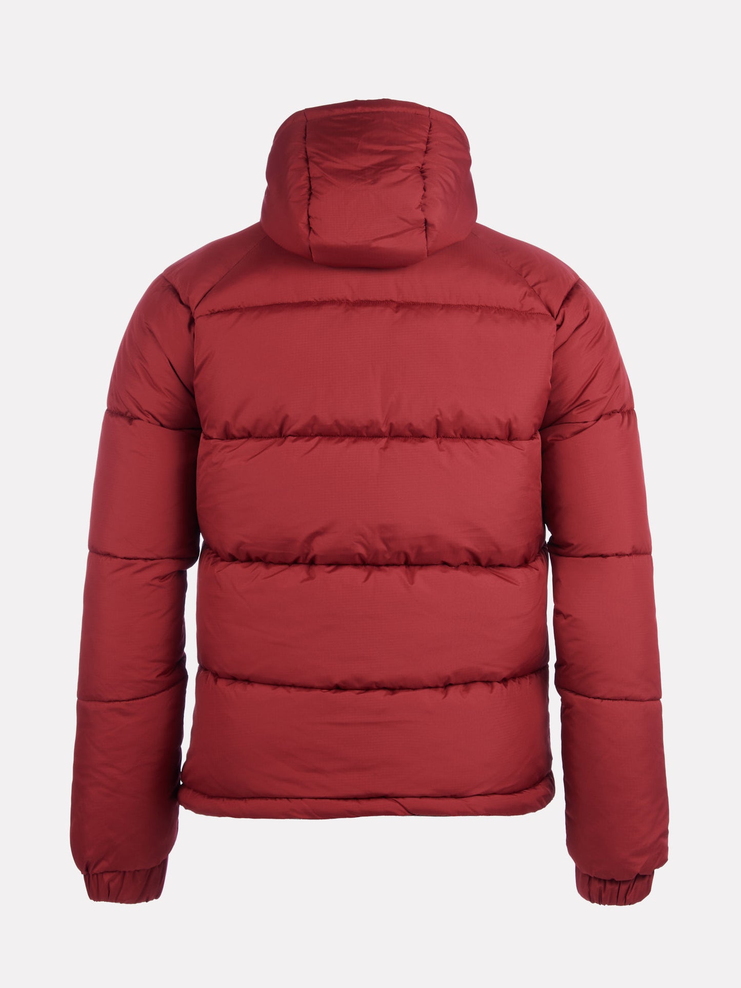 Mens Ripstop Hooded Puffer Jacket in Tibetan Red