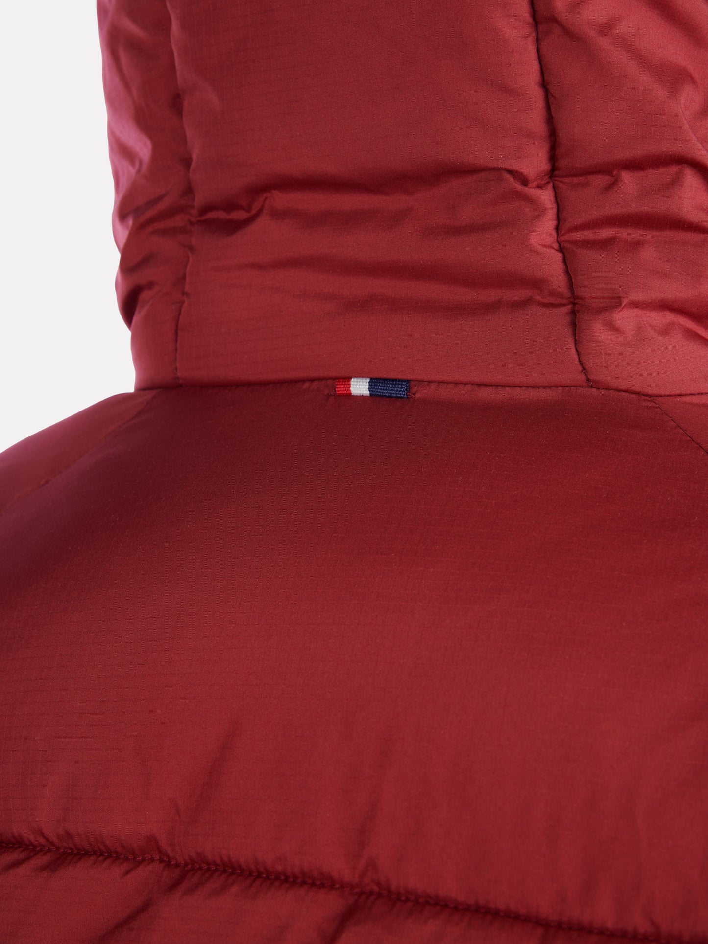Mens Ripstop Hooded Puffer Jacket in Tibetan Red