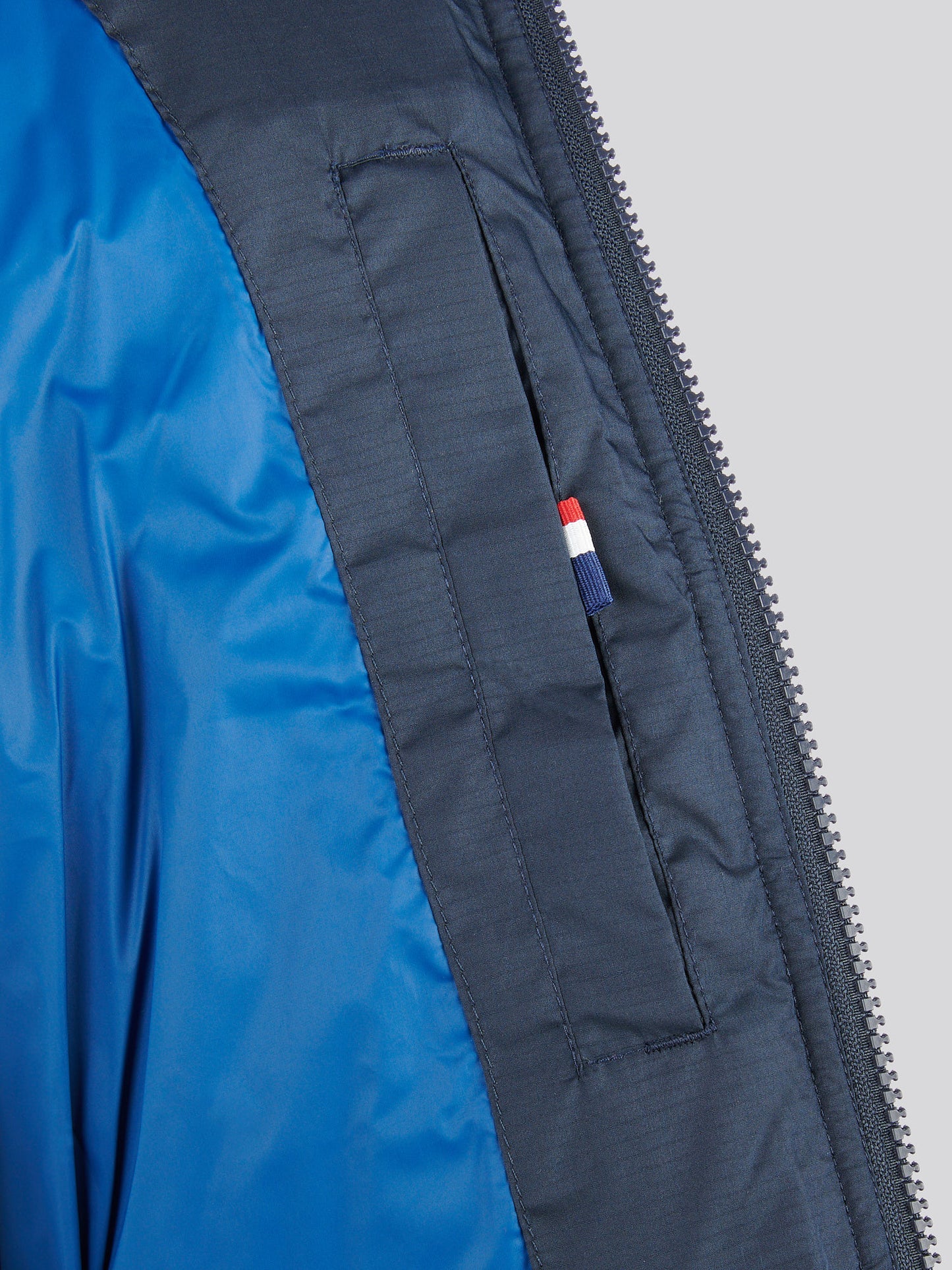 Mens Ripstop Hooded Puffer Jacket in Dark Sapphire Navy