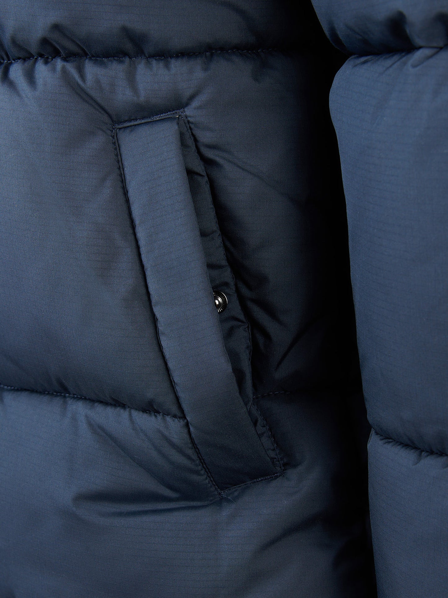 Mens Ripstop Hooded Puffer Jacket in Dark Sapphire Navy