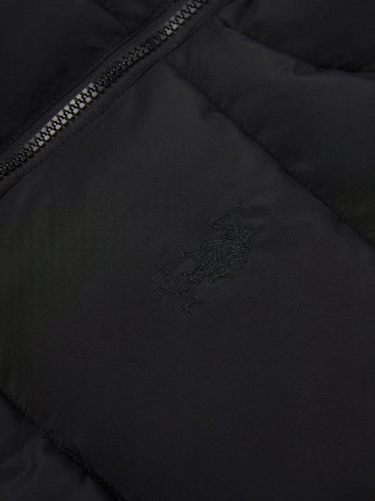 Mens Wide Baffle Gilet in Black