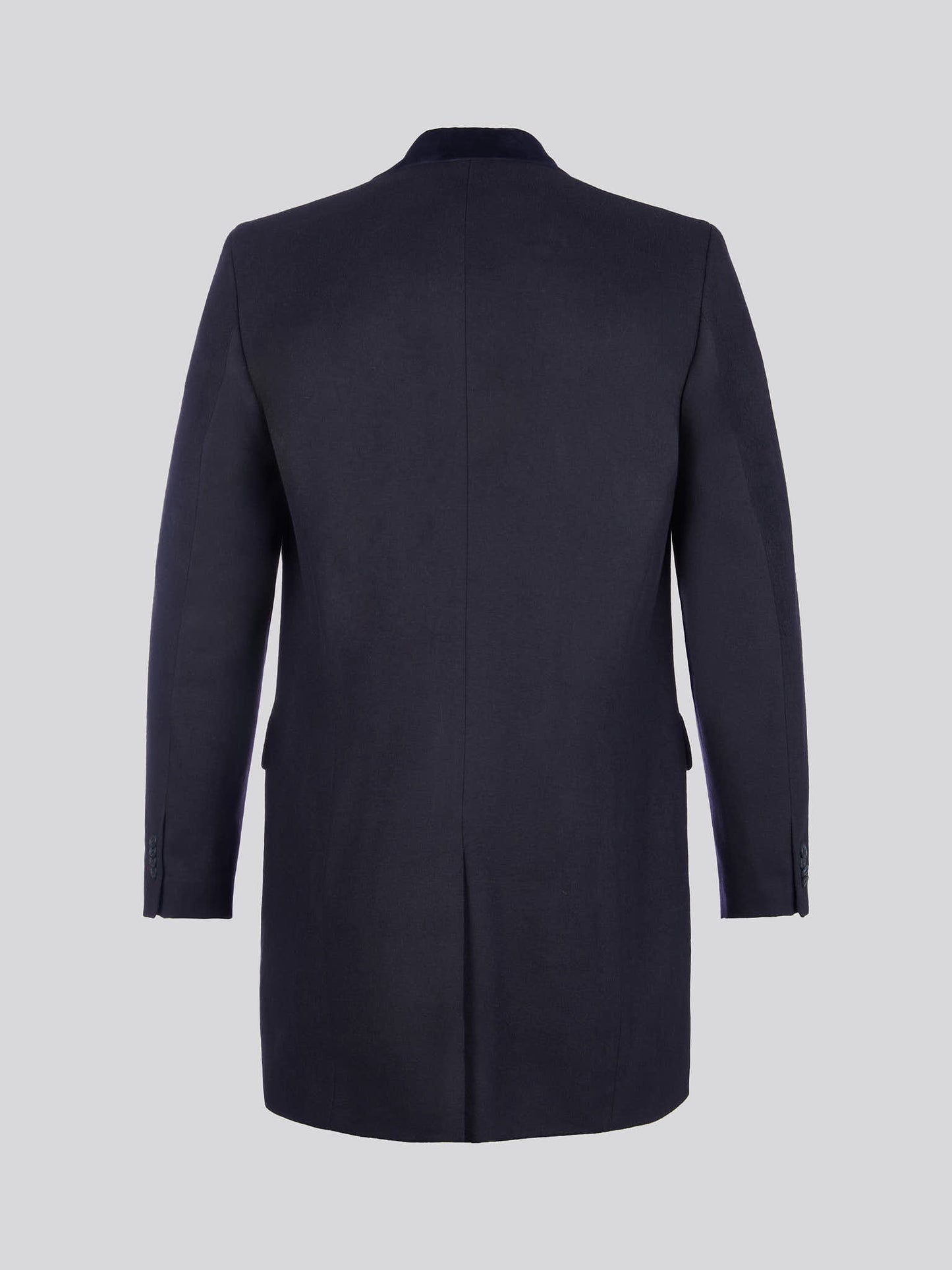 Mens Notch Overcoat in Dark Sapphire Navy