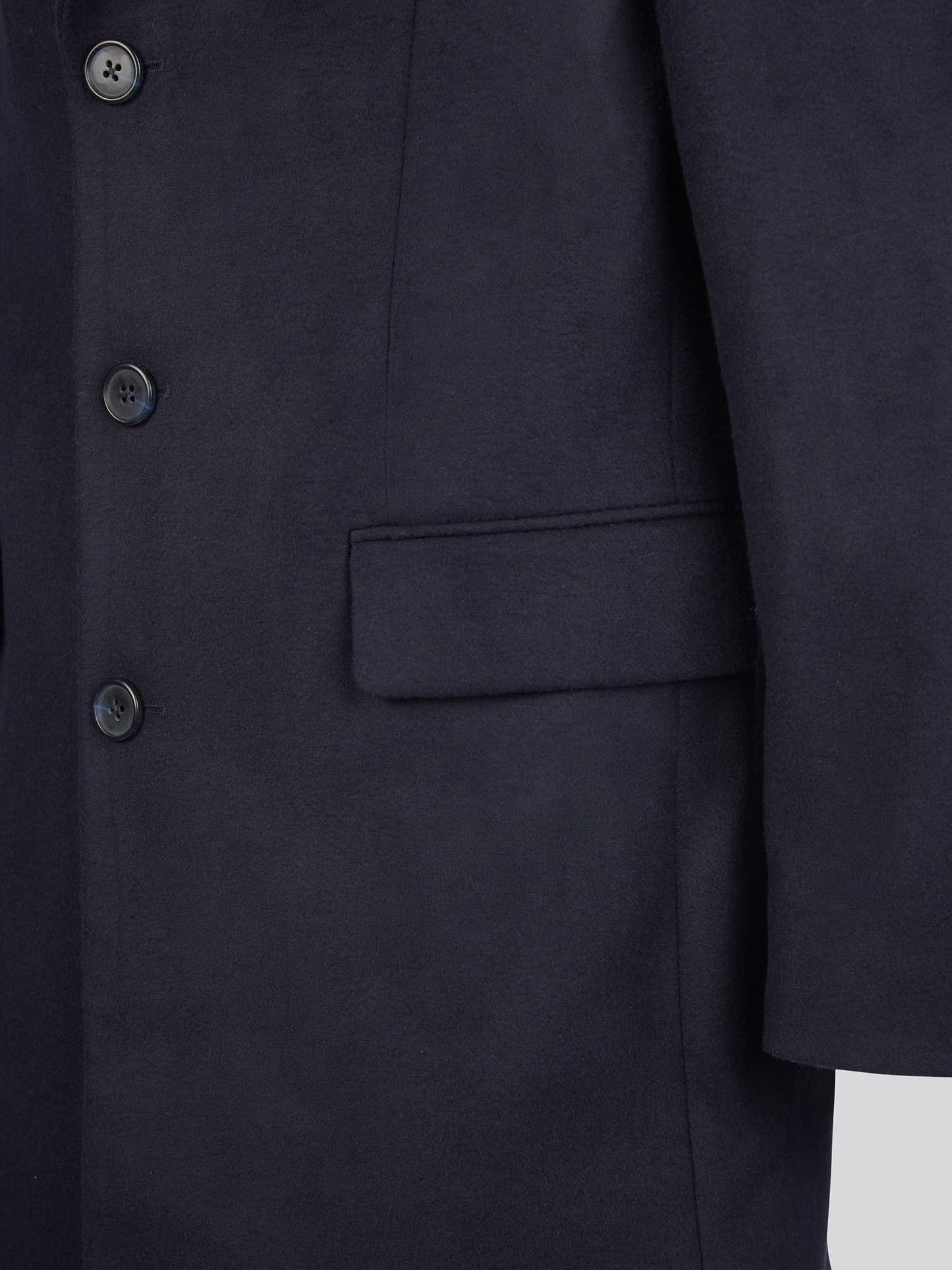 Mens Notch Overcoat in Dark Sapphire Navy