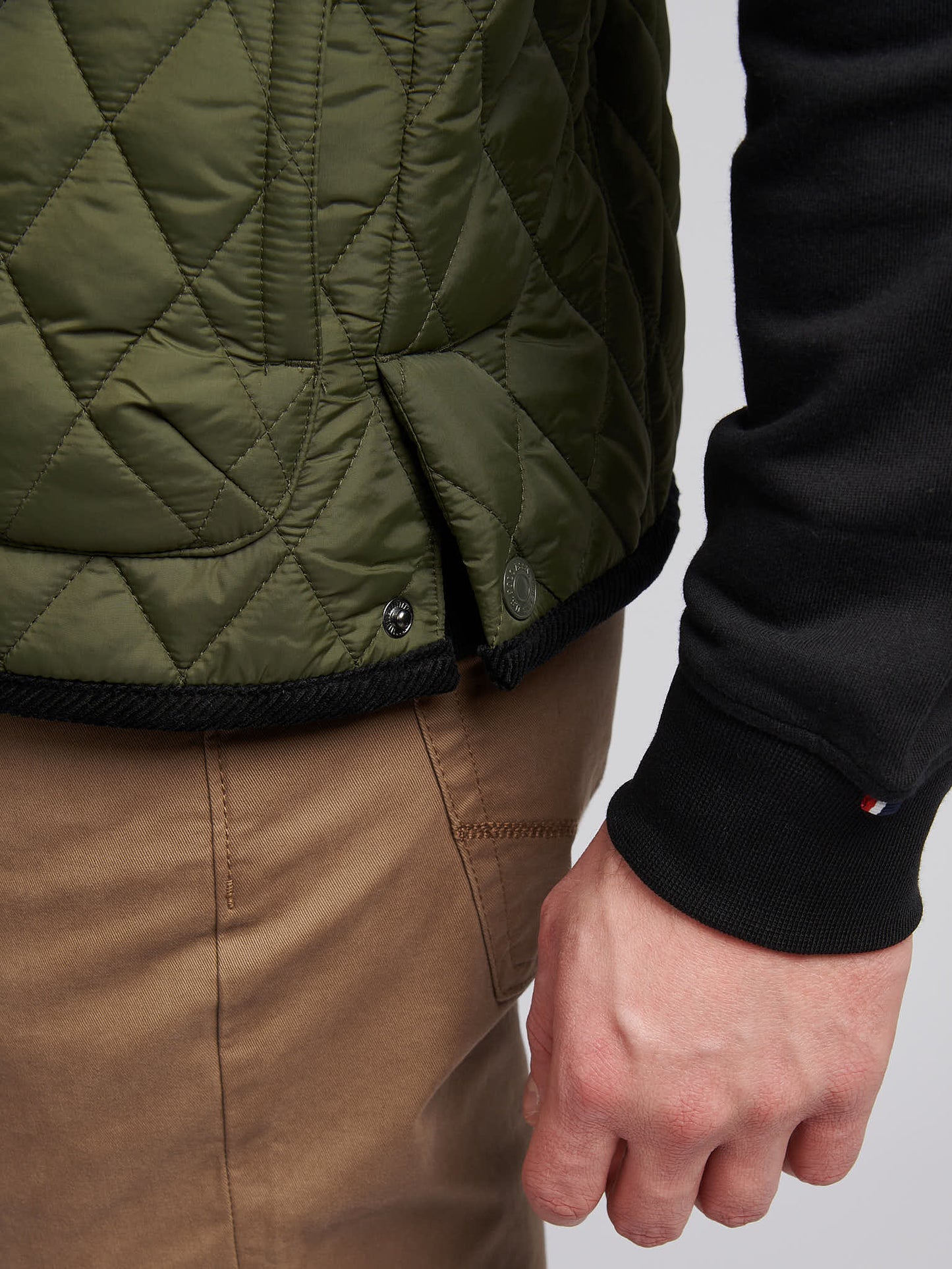 Mens Quilted Hacking Gilet in Forest Night