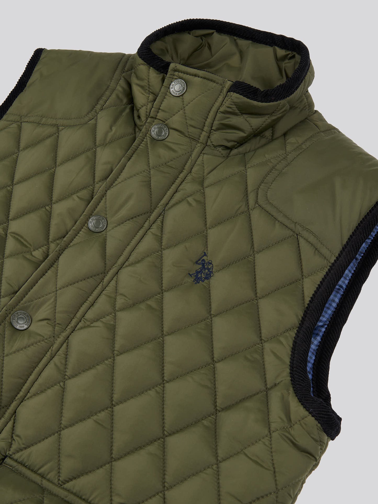 Mens Quilted Hacking Gilet in Forest Night