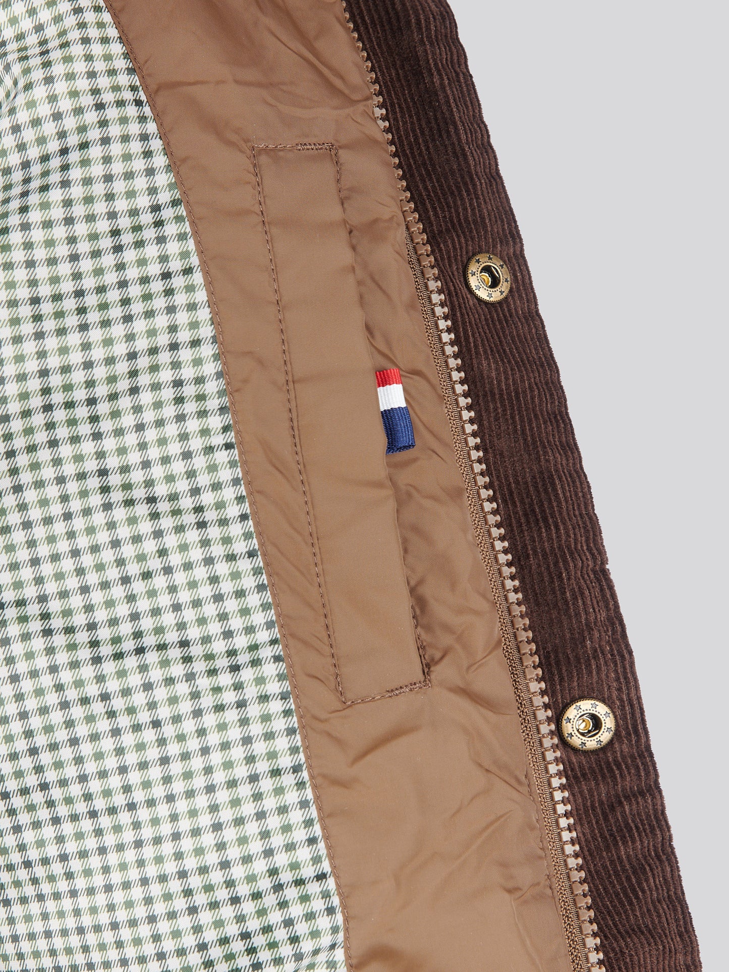 Mens Diamond Quilted Funnel Jacket in Cocoa