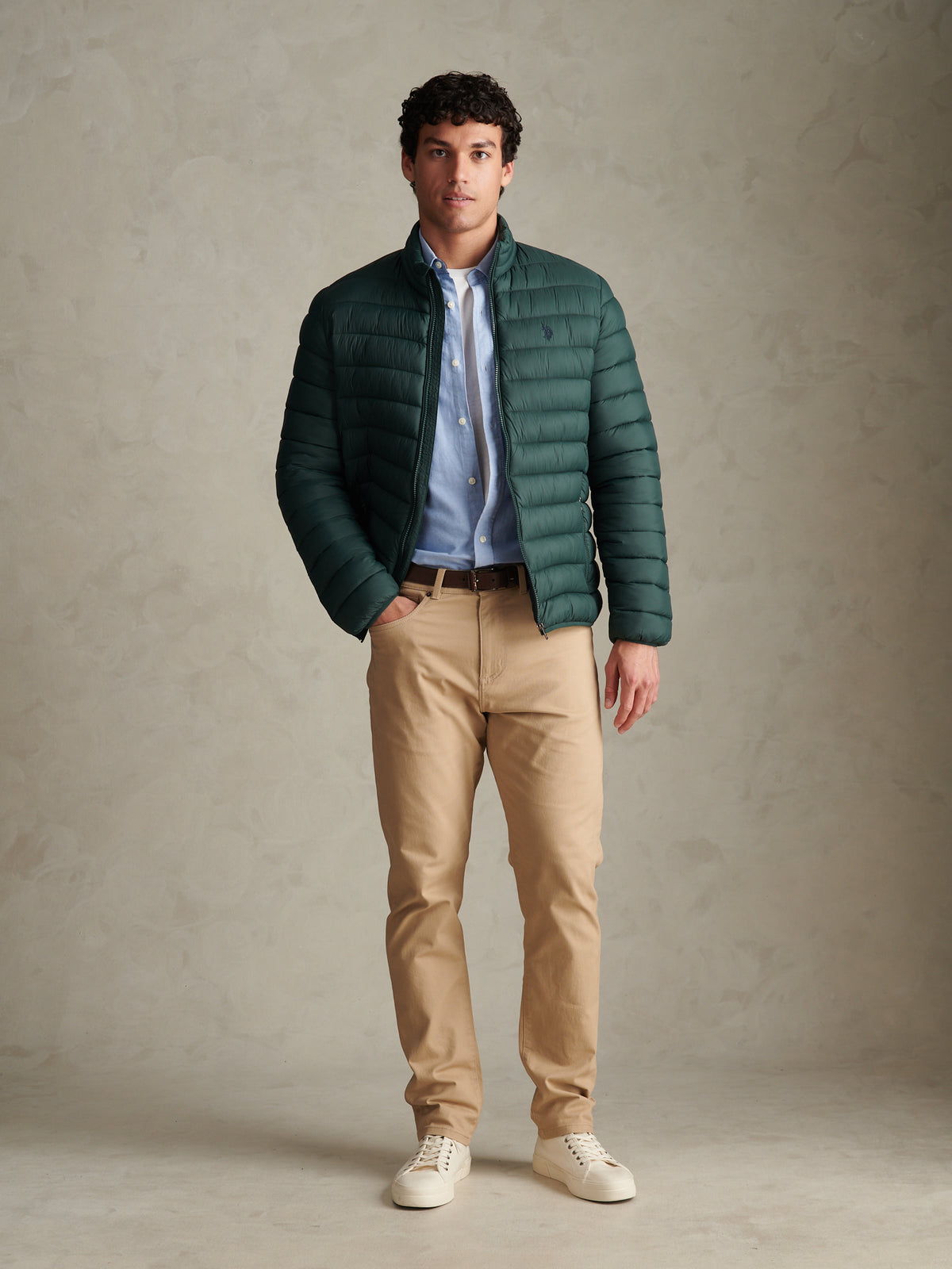 Mens Lightweight Bound Quilted Jacket Green Gables