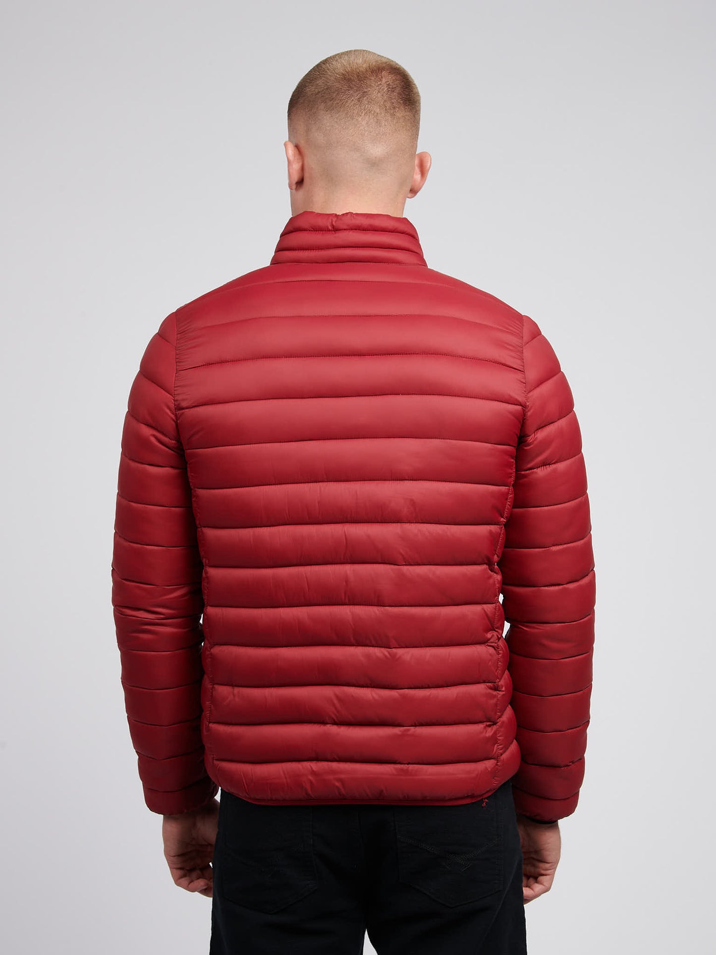 Mens Lightweight Bound Quilted Jacket Tibetan Red