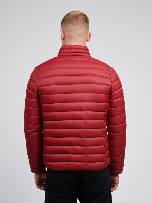 Mens Lightweight Bound Quilted Jacket Tibetan Red