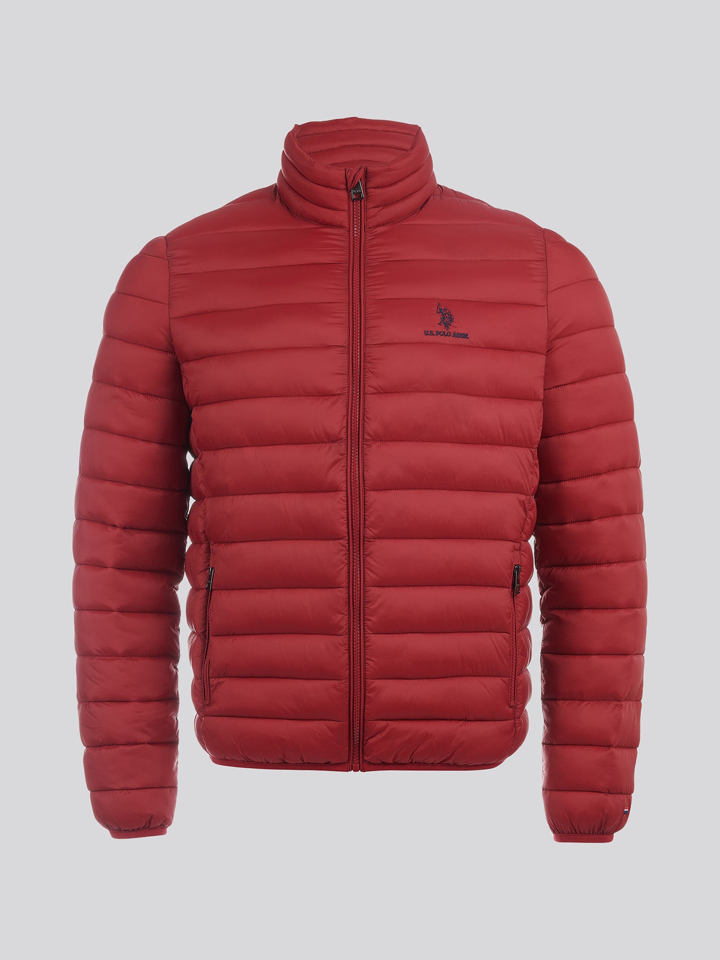 Mens Lightweight Bound Quilted Jacket Tibetan Red