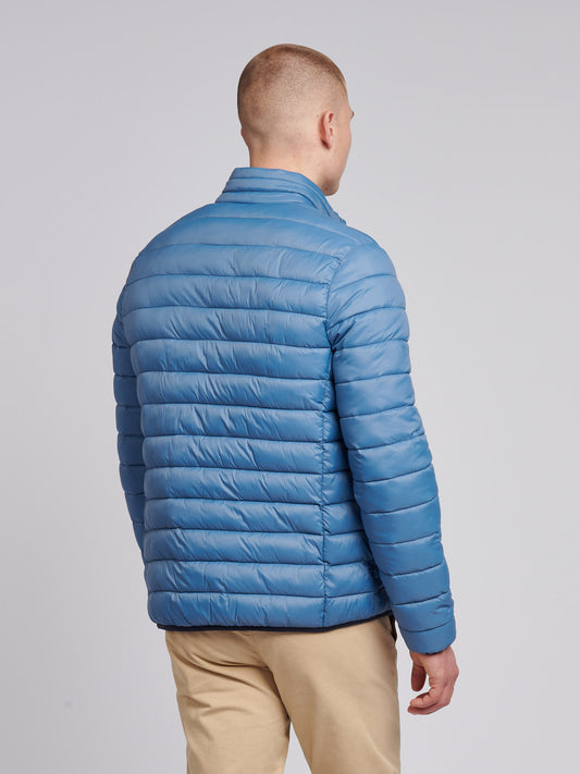 Mens Lightweight Bound Quilted Jacket in Blue Horizon