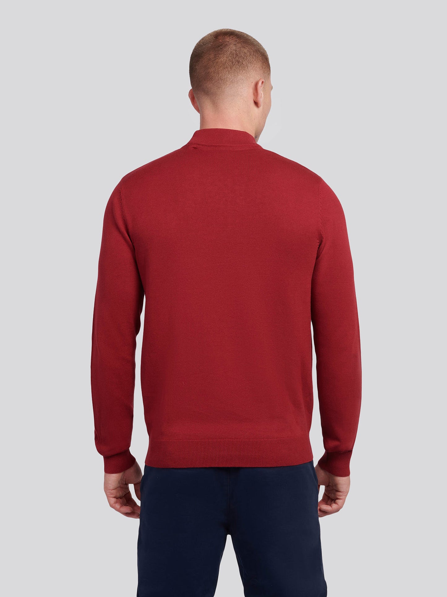 Mens Combed Cotton Turtle Neck in Tibetan Red