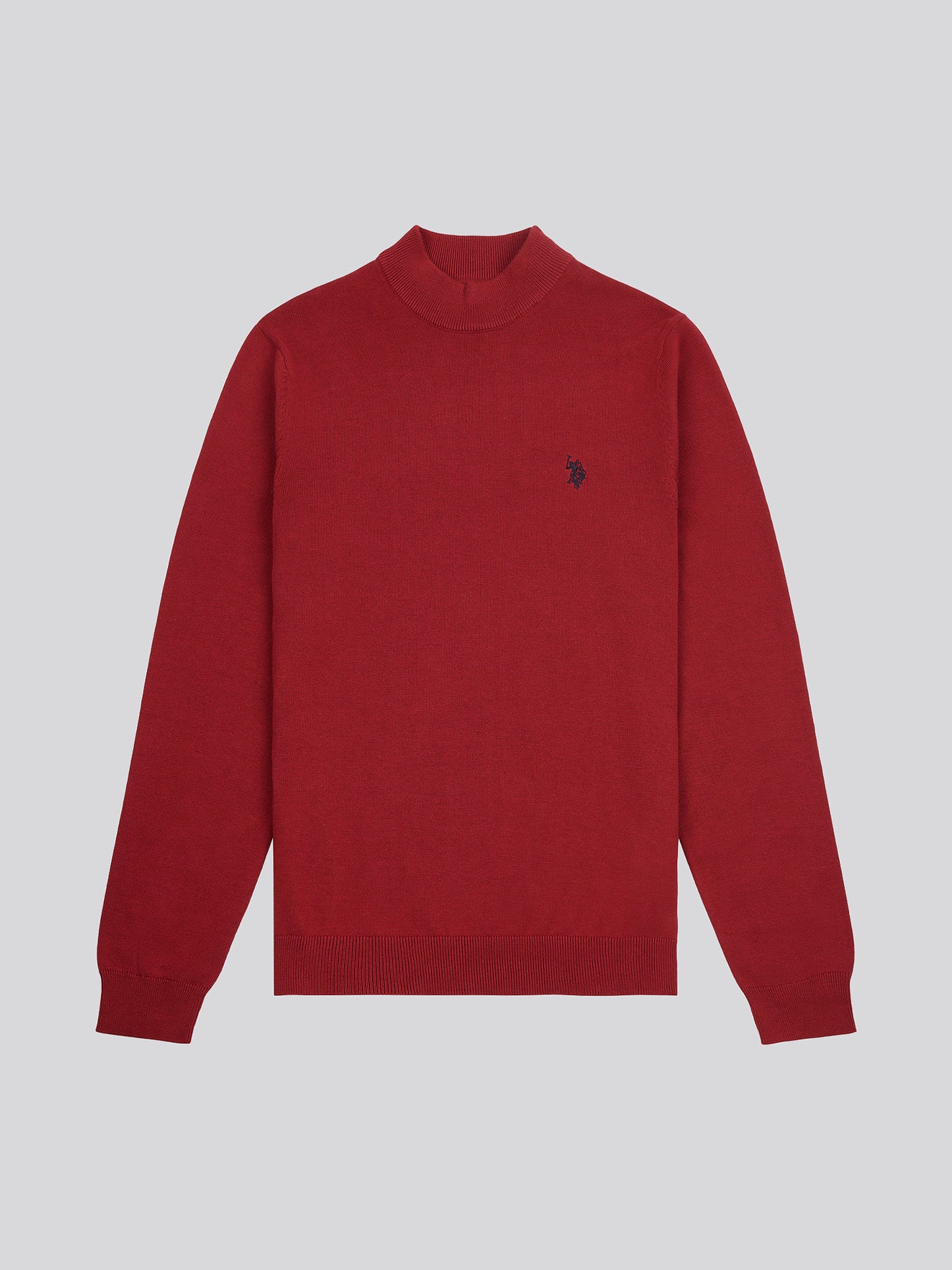 Mens Combed Cotton Turtle Neck in Tibetan Red