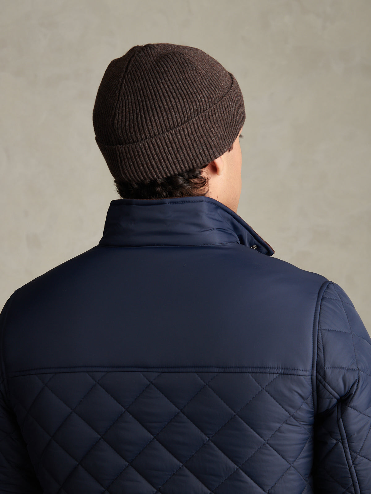 Mens Signature Double Horsemen Knit Beanie Bracken Marl